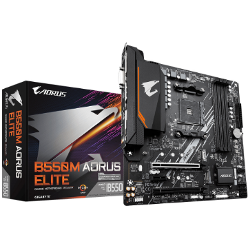 Mostrar detalhes de PLACA MAE (AMD) GIGABYTE B550M AORUS ELITE DDR4 AM4 Imagem de PLACA MAE (AMD) GIGABYTE B550M AORUS ELITE DDR4 AM4