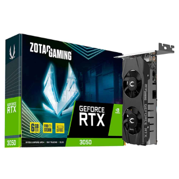 Mostrar detalhes de PLACA DE VIDEO ZOTAC GEFORCE RTX 3050 6GB GDDR6 96BITS ZT-A30510L-10L Imagem de PLACA DE VIDEO ZOTAC GEFORCE RTX 3050 6GB GDDR6 96BITS ZT-A30510L-10L