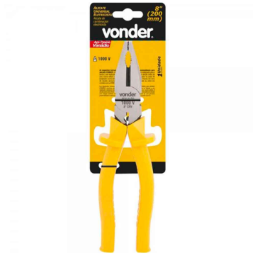 Mostrar detalhes de ALICATE UNIVERSAL 8" CRV ELETRICISTA ISOLADO 1000V VONDER Imagem de ALICATE UNIVERSAL 8" CRV ELETRICISTA ISOLADO 1000V VONDER