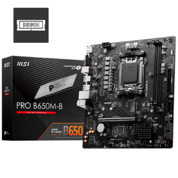 Mostrar detalhes de PLACA MAE (AMD) MSI PRO B650M-B DDR5 AM5 Imagem de PLACA MAE (AMD) MSI PRO B650M-B DDR5 AM5