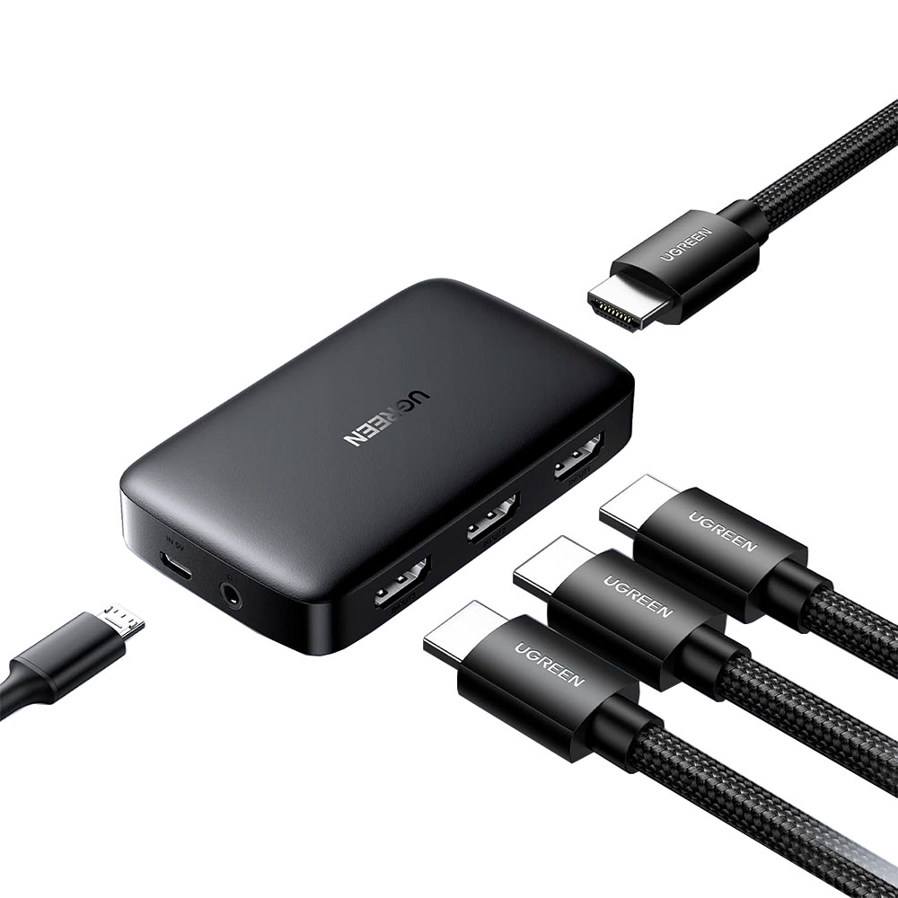Mostrar detalhes de SWITCH HDMI UGREEN COM 3 ENTRADAS HDMI E 1 SAIDA HDMI COM CONTROLE REMOTO - CM332 Imagem de SWITCH HDMI UGREEN COM 3 ENTRADAS HDMI E 1 SAIDA HDMI COM CONTROLE REMOTO - CM332