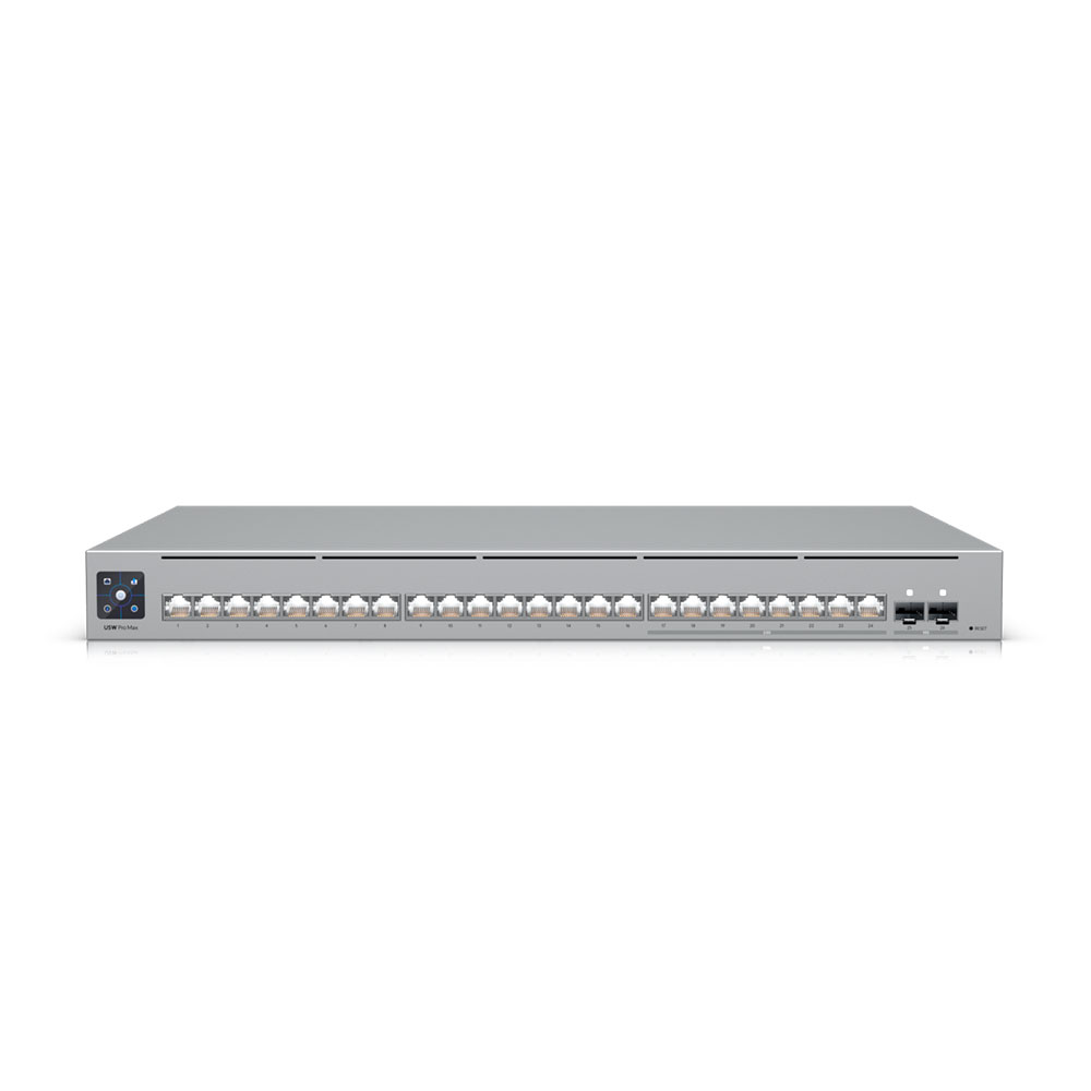 Imagem de SWITCH UBIQUITI GERENCIAVEL L3 24 PORTAS SENDO 8 DE 2.5 GIGABIT + 02 SFP+ DE 10GB USW-PRO-MAX-24-BR
