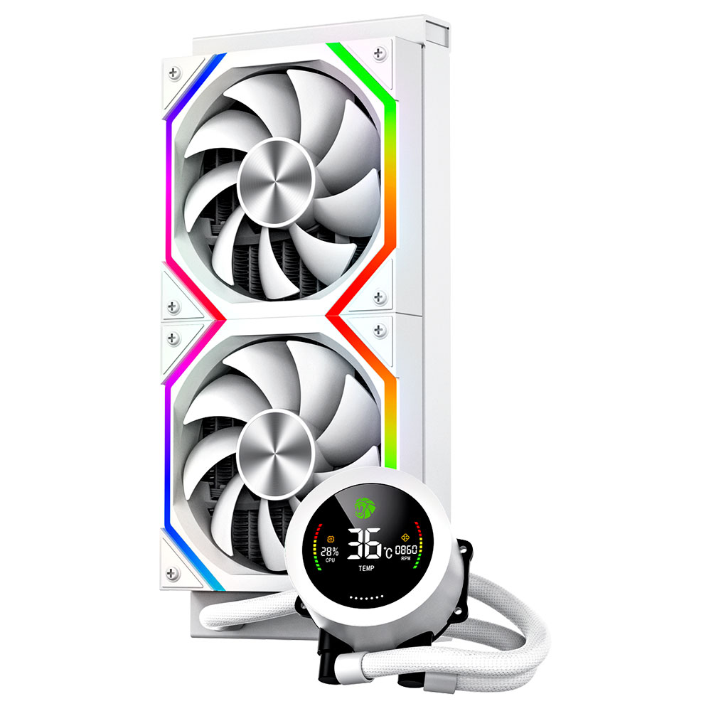 Imagem de WATER COOLER GAMEMAX ICEBURG 240N2 WHITE ARGB  - ICEBURG240N2WHBR