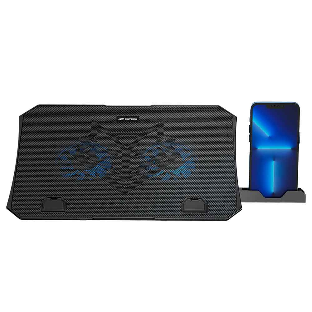 Mostrar detalhes de BASE PARA NOTEBOOK GAMER C3TECH 15.6" COM SUPORTE PARA CELULAR NBC-40BK Imagem de BASE PARA NOTEBOOK GAMER C3TECH 15.6" COM SUPORTE PARA CELULAR NBC-40BK