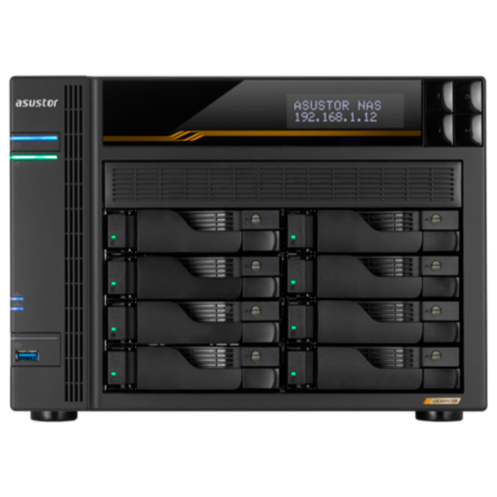 Mostrar detalhes de STORAGE NAS ASUSTOR TORRE S/HD 8 BAIAS AMD RYZEN V3C14 2 PORTAS LAN 5GB E 2 10GB - AS6808T-BR Imagem de STORAGE NAS ASUSTOR TORRE S/HD 8 BAIAS AMD RYZEN V3C14 2 PORTAS LAN 5GB E 2 10GB - AS6808T-BR