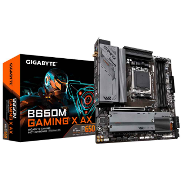 Mostrar detalhes de PLACA MAE (AMD) GIGABYTE B650M GAMING X AX 1.1 WIFI DDR5 AM5 Imagem de PLACA MAE (AMD) GIGABYTE B650M GAMING X AX 1.1 WIFI DDR5 AM5
