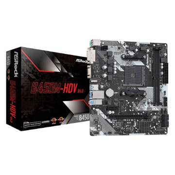 Mostrar detalhes de PLACA MAE (AMD) ASROCK B450M-HDV R4.0 DDR4 AM4 Imagem de PLACA MAE (AMD) ASROCK B450M-HDV R4.0 DDR4 AM4