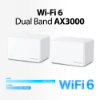 Imagem de ROTEADOR MESH WI-FI 6 MERCUSYS HALO H80X (2-PACK) AX3000 DUALBAND 3 PORTAS GIGABIT