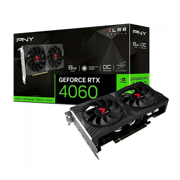 Imagem de PLACA DE VIDEO PNY GEFORCE RTX 4060 XLR8 GAMING VERTO OC 8GB GDDR6 128BITS VCG40608DFXPB1-O