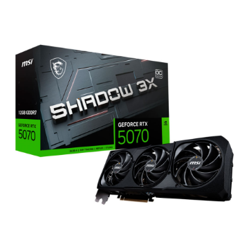 Mostrar detalhes de PLACA DE VIDEO MSI GEFORCE RTX 5070 SHADOW 3X OC 12GB GDDR7 192BITS 912-V532-008 Imagem de PLACA DE VIDEO MSI GEFORCE RTX 5070 SHADOW 3X OC 12GB GDDR7 192BITS 912-V532-008
