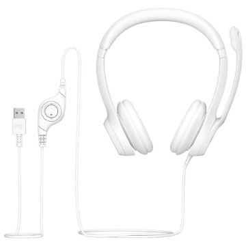Imagem de FONE DE OUVIDO MIC LOGITECH H390 USB BRANCO