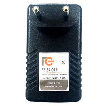 Mostrar detalhes de FONTE ELETRONICA POE 24V 1A - FC2401PN - FC FONTES Imagem de FONTE ELETRONICA POE 24V 1A - FC2401PN - FC FONTES