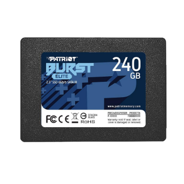 Mostrar detalhes de SSD PATRIOT BURST 240GB 2,5" SATA 3 - PBE240GS25SSDR Imagem de SSD PATRIOT BURST 240GB 2,5" SATA 3 - PBE240GS25SSDR
