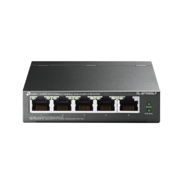 Mostrar detalhes de SWITCH 5 PORTAS 10/100 TP-LINK TL-SF1005LP DE MESA FAST ETHERNET (4 PORTAS POE) Imagem de SWITCH 5 PORTAS 10/100 TP-LINK TL-SF1005LP DE MESA FAST ETHERNET (4 PORTAS POE)