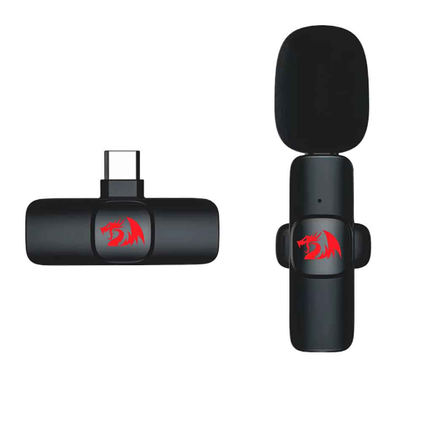 Imagem de MICROFONE DE LAPELA SEM FIO REDRAGON ATHAN PRETO GM93