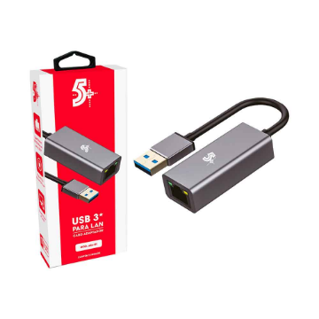 Imagem de CABO ADAPTADOR USB 3.0 PARA LAN 10/100/1000MBPS 5+ - 018-7549