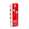 Imagem de FONE DE OUVIDO BRANCO TIPO C AURICULAR COM MICROFONE 1,20M 5+ - 043-0041