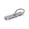 Imagem de HUB USB-C 3.0 5 PORTAS COM LEITOR SD/TF 5+ - 018-7452