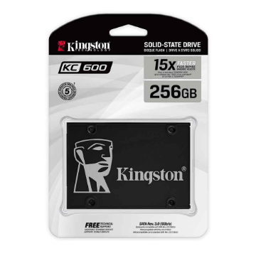 Mostrar detalhes de SSD KINGSTON KC600 256GB 2,5" SATA 3 - SKC600/256G Imagem de SSD KINGSTON KC600 256GB 2,5" SATA 3 - SKC600/256G