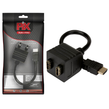 Mostrar detalhes de CABO DIVISOR HDMI 1 ENTRADA PARA 2 SAIDAS PIX - 018-3990 Imagem de CABO DIVISOR HDMI 1 ENTRADA PARA 2 SAIDAS PIX - 018-3990