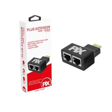 Mostrar detalhes de PLUG ADAPTADOR HDMI CAT5E/CAT6 - 20M PIX - 075-0897 Imagem de PLUG ADAPTADOR HDMI CAT5E/CAT6 - 20M PIX - 075-0897