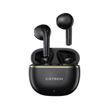 Mostrar detalhes de FONE DE OUVIDO C3TECH INTRA-AURICULAR EP-TWS-30BK BT 5.1 TWS Imagem de FONE DE OUVIDO C3TECH INTRA-AURICULAR EP-TWS-30BK BT 5.1 TWS