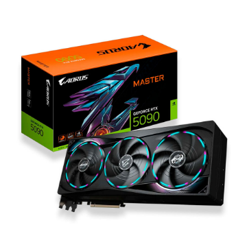 Mostrar detalhes de PLACA DE VIDEO GIGABYTE GEFORCE RTX 5090 AORUS MASTER 32GB GDDR7 512BITS GV-N5090AORUSM-32GD Imagem de PLACA DE VIDEO GIGABYTE GEFORCE RTX 5090 AORUS MASTER 32GB GDDR7 512BITS GV-N5090AORUSM-32GD