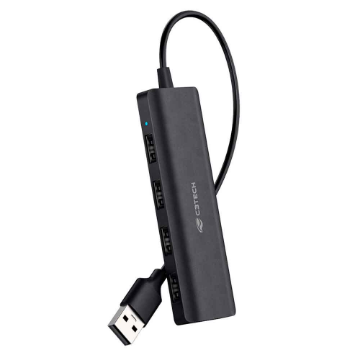 Mostrar detalhes de HUB USB C3TECH 2.0 4 PORTAS PRETO HU-230BK Imagem de HUB USB C3TECH 2.0 4 PORTAS PRETO HU-230BK