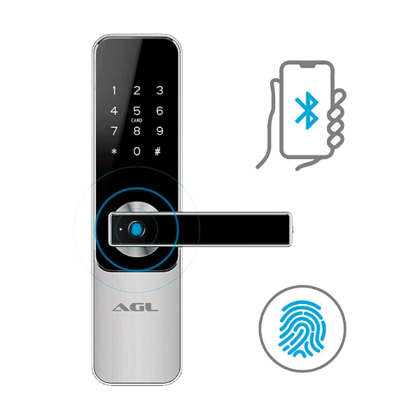 Imagem de FECHADURA ELETRONICA DIGITAL H30B BIO BLUETOOTH 1106136 AGL