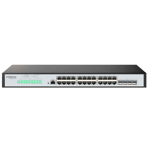Imagem de SWITCH INTELBRAS 24 PORTAS L3 GIGABIT GERENCIAVEL + 4 PORTAS SFP S3028G-B LITE - 4760097