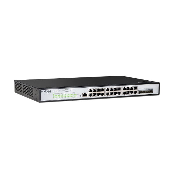 Imagem de SWITCH INTELBRAS GERENCIAVEL GIGABITE POE 24 PORTAS L3 MAIS 4 PORTAS SFP+ S3028G-PB LITE - 4760098