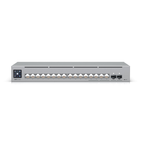 Imagem de SWITCH UBIQUITI GERENCIAVEL L3 16 PORTAS SENDO 4 DE 2.5 GIGABIT + 02 SFP+ DE 10GB USW-PRO-MAX-16-BR