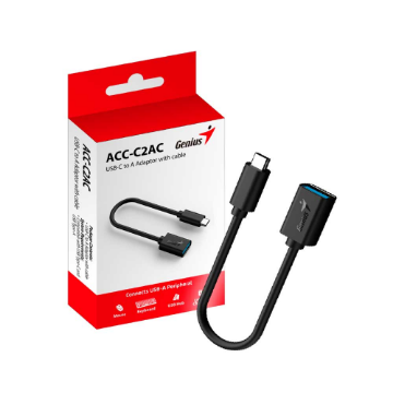 Mostrar detalhes de CABO ADAPTADOR GENIUS USB-C PARA USB-A ACC-C2AC Imagem de CABO ADAPTADOR GENIUS USB-C PARA USB-A ACC-C2AC