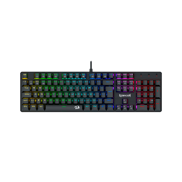 Imagem de TECLADO REDRAGON MECANICO GAMER SINDRI RAINBOW PRETO K671 (PT-BROWN)