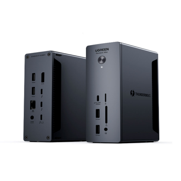 Imagem de DOCK STATION UGREEN 90W COM HDMI/RJ45 GIGA/SD/TF/USB-C/4 USB-A/DISPLAYPORT/2P THUNDERBOLT 4 - U710