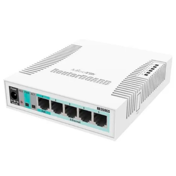 Mostrar detalhes de CLOUD SMART SWITCH RB260GS COM 5 PORTAS GIGA + PORTA SFP CSS106-5G-1S MIKROTIK Imagem de CLOUD SMART SWITCH RB260GS COM 5 PORTAS GIGA + PORTA SFP CSS106-5G-1S MIKROTIK