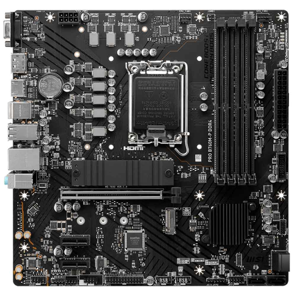 Imagem de PLACA MAE (INTEL) MSI PRO B760M-P DDR4 LGA1700 12� 13� E 14� GERACAO