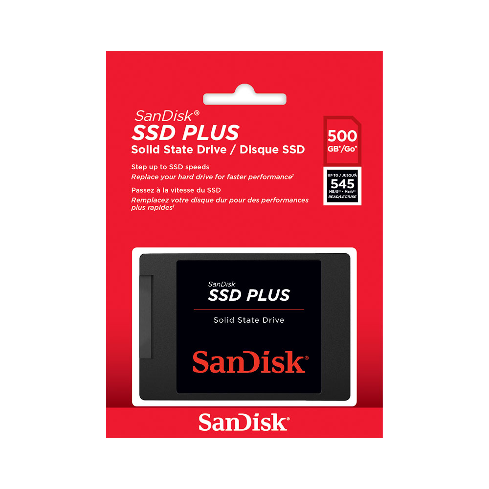 Imagem de SSD SANDISK PLUS 500GB 545MB/S - SDSSDA-500G-G28