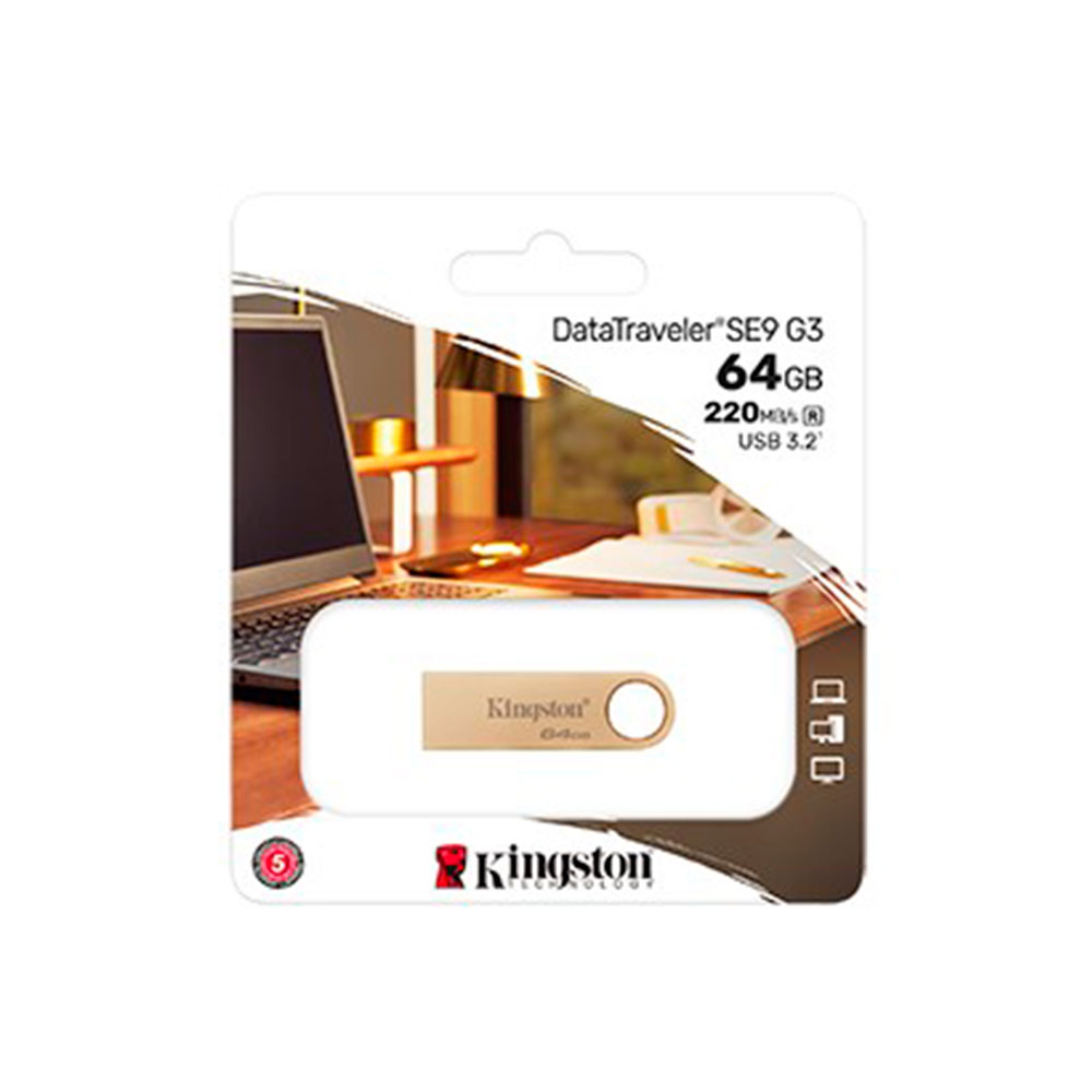 Imagem de PEN DRIVE KINGSTON DATATRAVELER SE9 G3 64GB USB 3.2 GEN 1 - DTSE9G3/64GB