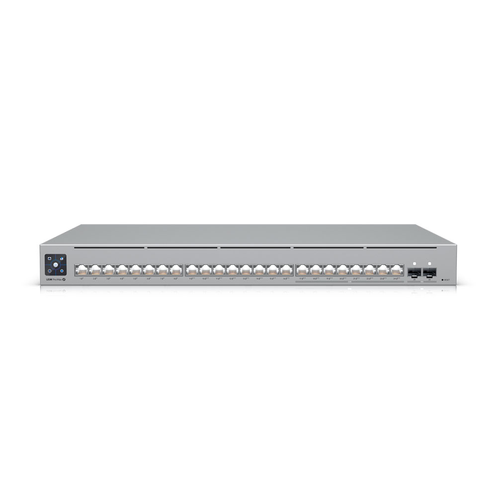Imagem de SWITCH UBIQUITI GERENCIAVEL L3 24 PORTAS SENDO 8 DE 2.5 GIGABIT + 02 SFP+ DE 10GB USW-PRO-MAX-24-POE