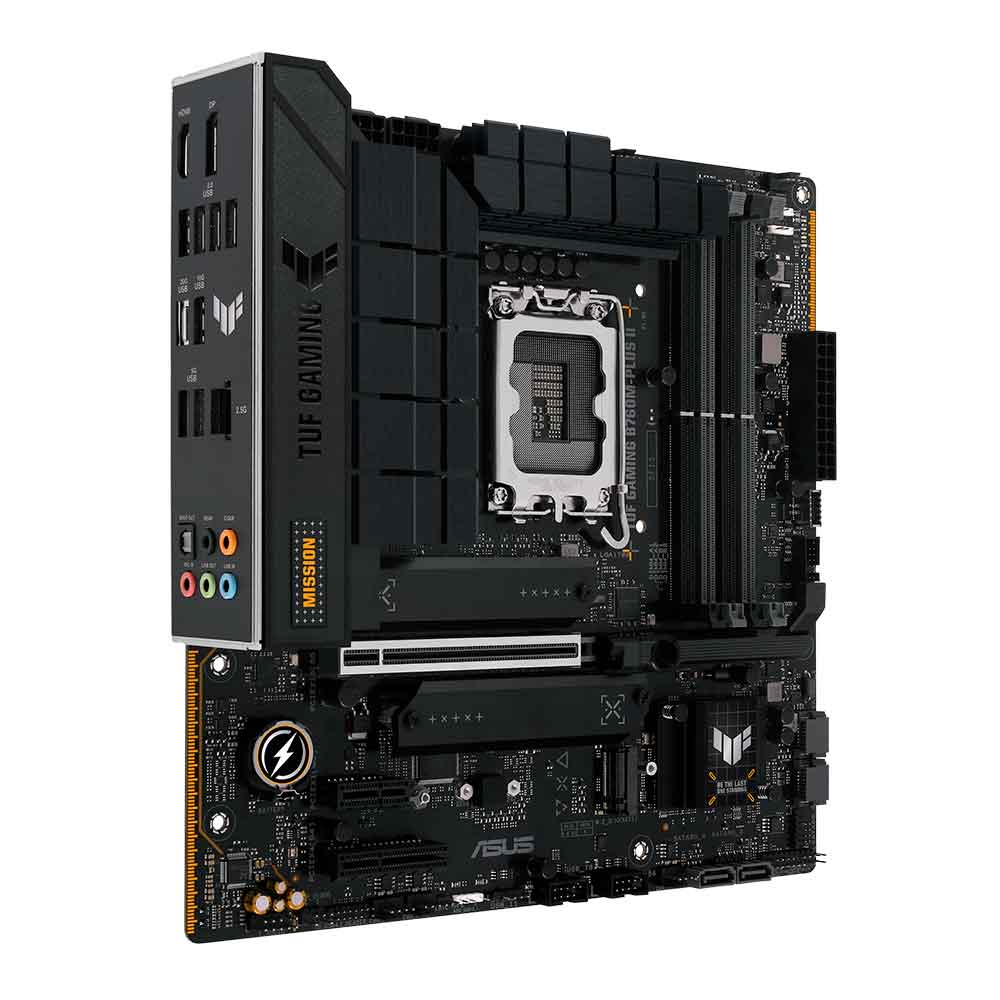Mostrar detalhes de PLACA MAE (INTEL) ASUS TUF GAMING B760M-PLUS II DDR5 LGA1700 12� 13� E 14� GERACAO Imagem de PLACA MAE (INTEL) ASUS TUF GAMING B760M-PLUS II DDR5 LGA1700 12� 13� E 14� GERACAO