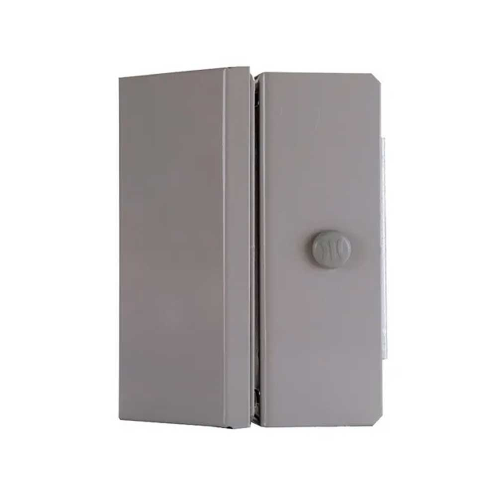 Imagem de FECHADURA ELETROIMA M150 ECO CINZA COM SENSOR DE PORTA A2300/CZ IPEC