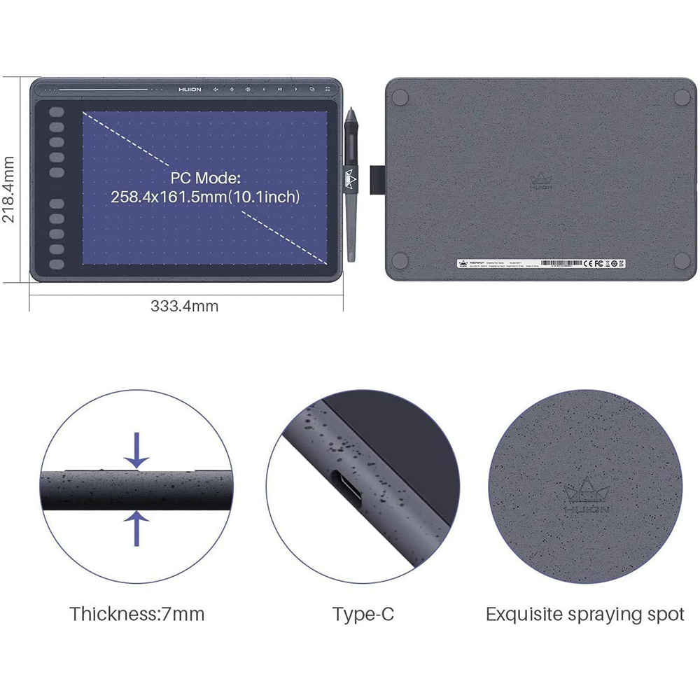 Imagem de MESA DIGITALIZADORA HUION INSPIROY HS611 SPACE GREY