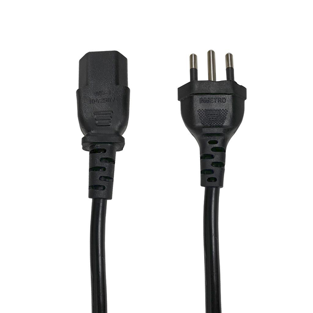 Imagem de CABO DE FORCA PIXXO 1MM 180� 10A 1,2M P/ FONTE ATE 1000W - CABO18100