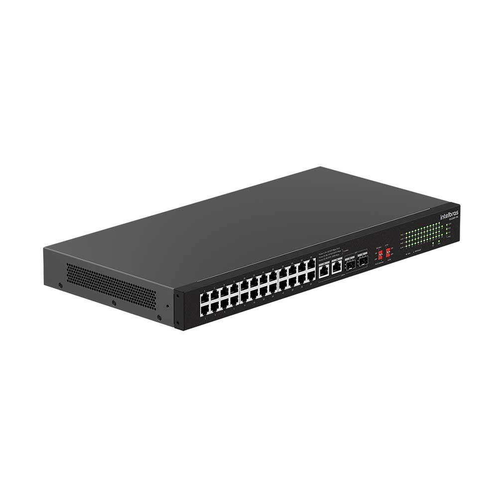 Imagem de SWITCH INTELBRAS 24 PORTAS FAST POE MAIS 2 PORTAS SFP S1126F-PA - 4760116