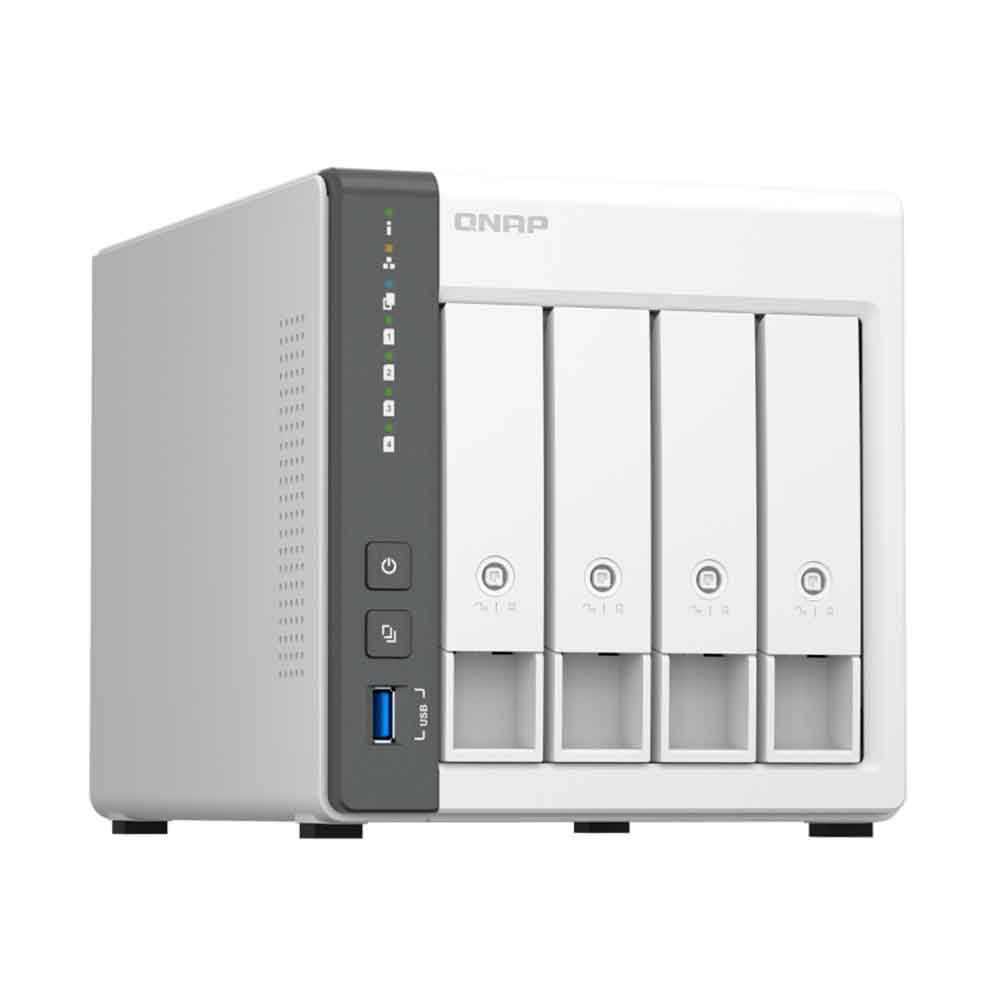 Imagem de STORAGE NAS QNAP 4 BAIAS ARM CORTEX-A55 4 CORE, 2.0GHZ, 4GB, 1x GBE LAN TORRE - TS-433-4G-BR