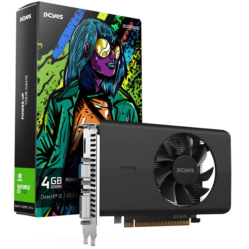 Imagem de PLACA DE VIDEO PCYES GEFORCE GT 740 4GB GDDR5 128BITS PVGT740GB4PE