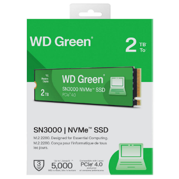 Mostrar detalhes de SSD M.2 2280 WD GREEN SN3000 2TB NVME - WDS200T4G0E Imagem de SSD M.2 2280 WD GREEN SN3000 2TB NVME - WDS200T4G0E