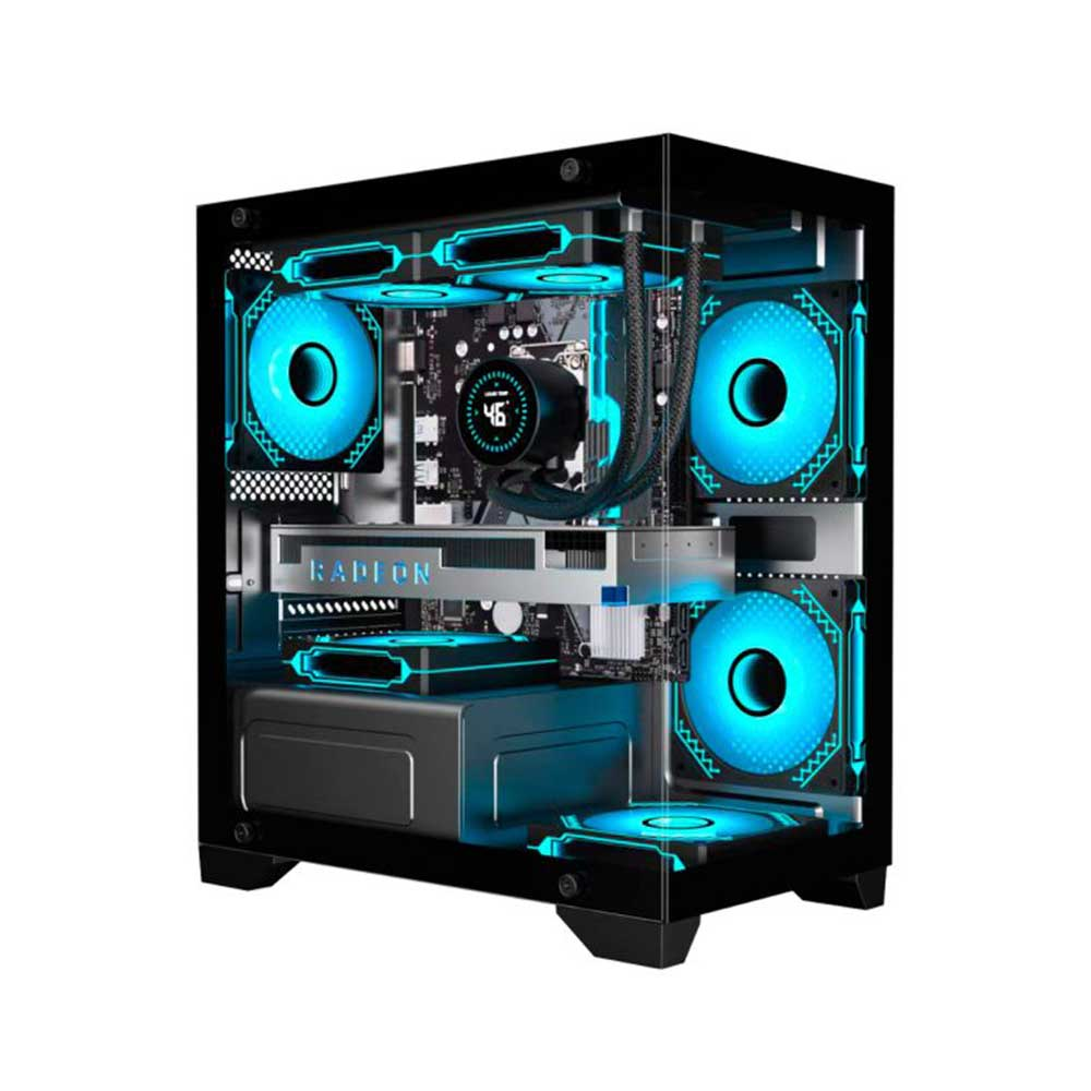 Imagem de GABINETE GAMER K-MEX AQUARIO CG-01F9 MICRO POSEIDON PRETO MICRO ATX SEM COOLER