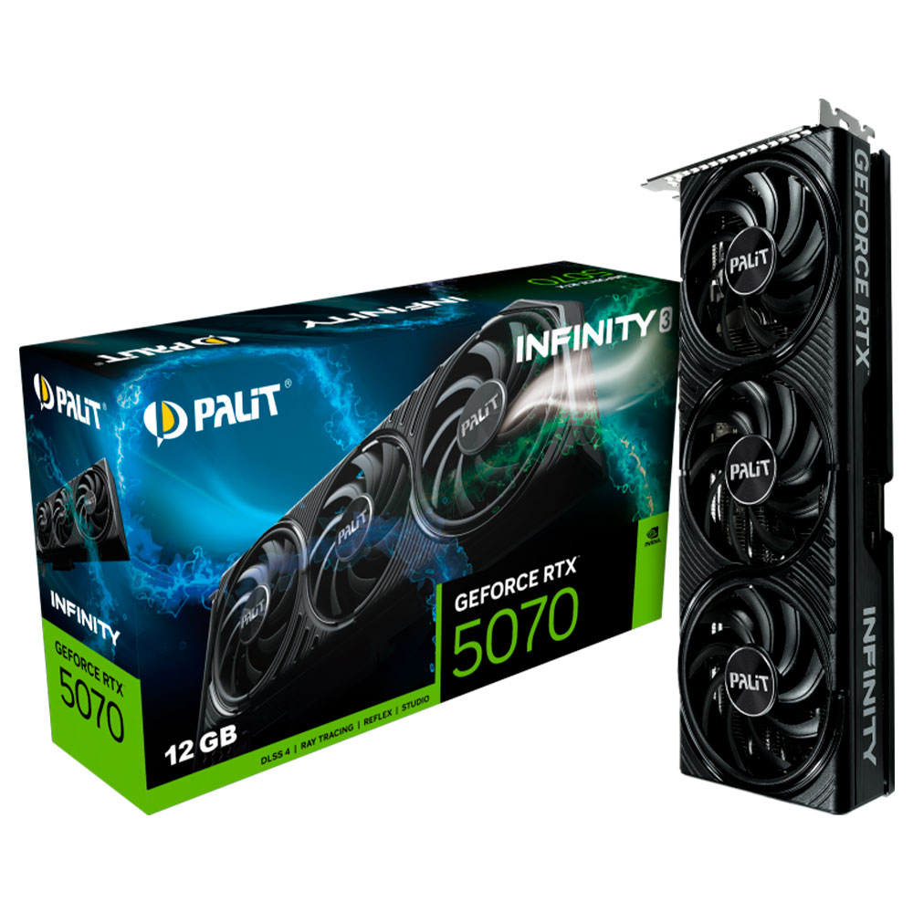 Imagem de PLACA DE VIDEO PALIT GEFORCE RTX 5070 INFINITY 3 12GB GDDR7 192BITS NE75070019K9-GB2050S
